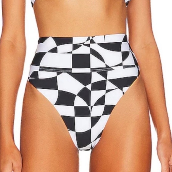 New! Beach Riot 70s Geometric Print Highway Bikini Bottom 24966 - Picture 2 of 10
